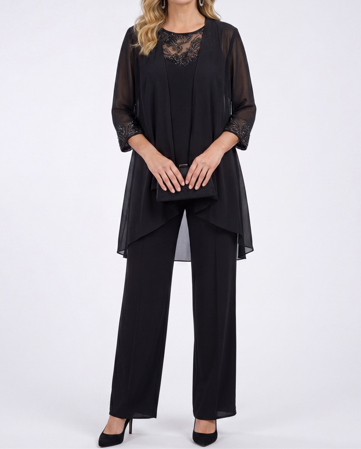 Carole | Ensemble Veste Fluide et Pantalon Large