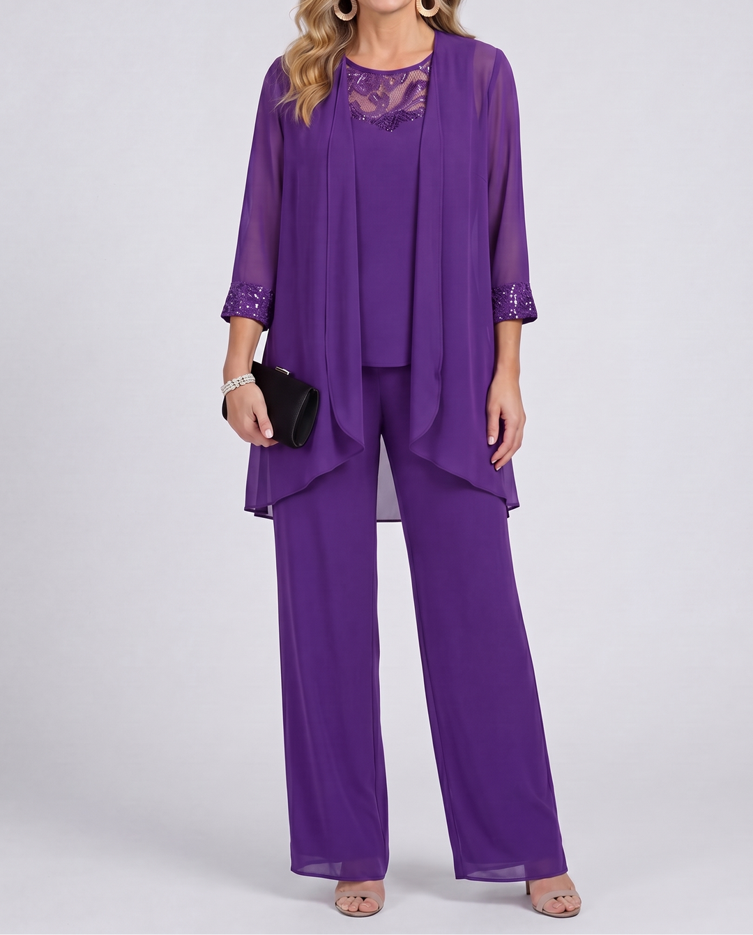 Carole | Ensemble Veste Fluide et Pantalon Large