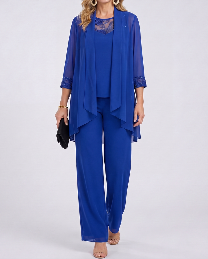 Carole | Ensemble Veste Fluide et Pantalon Large
