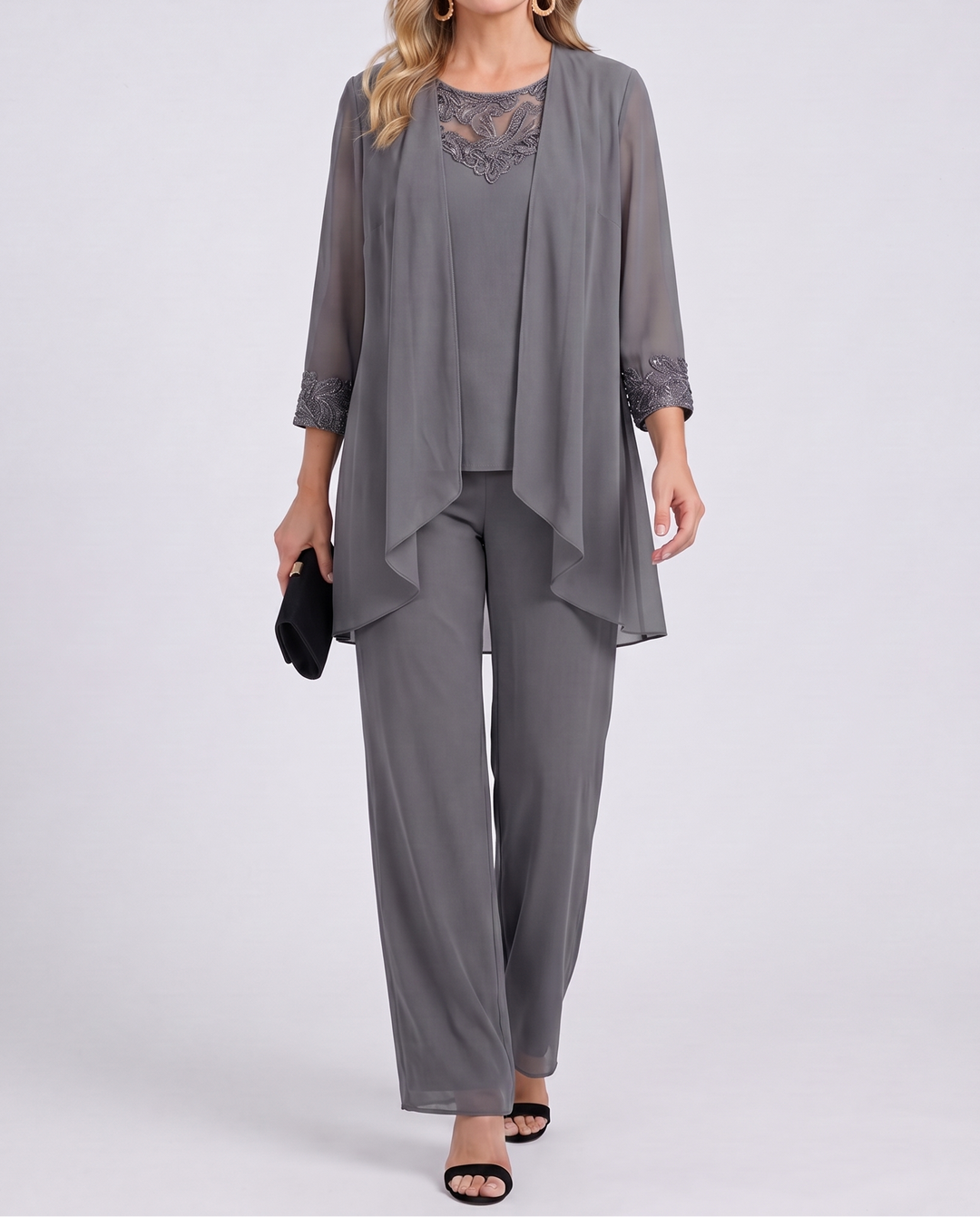 Carole | Ensemble Veste Fluide et Pantalon Large