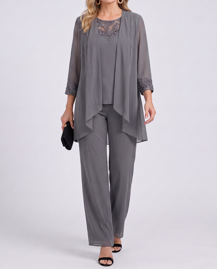Carole | Ensemble Veste Fluide et Pantalon Large