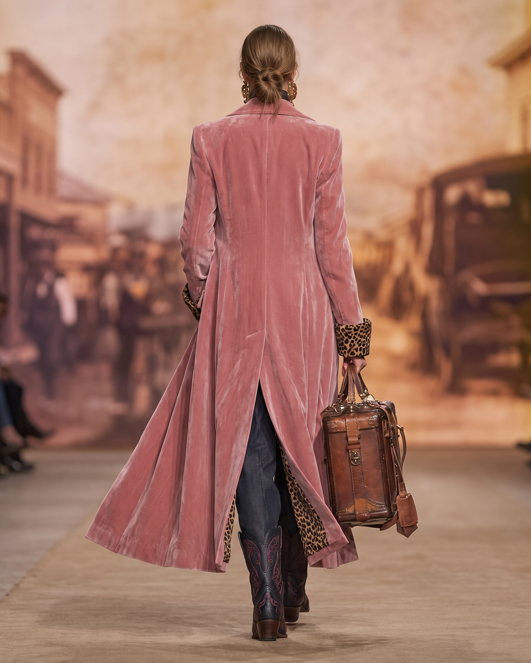 Clothilde | Manteau long en velours à la coupe tailleur