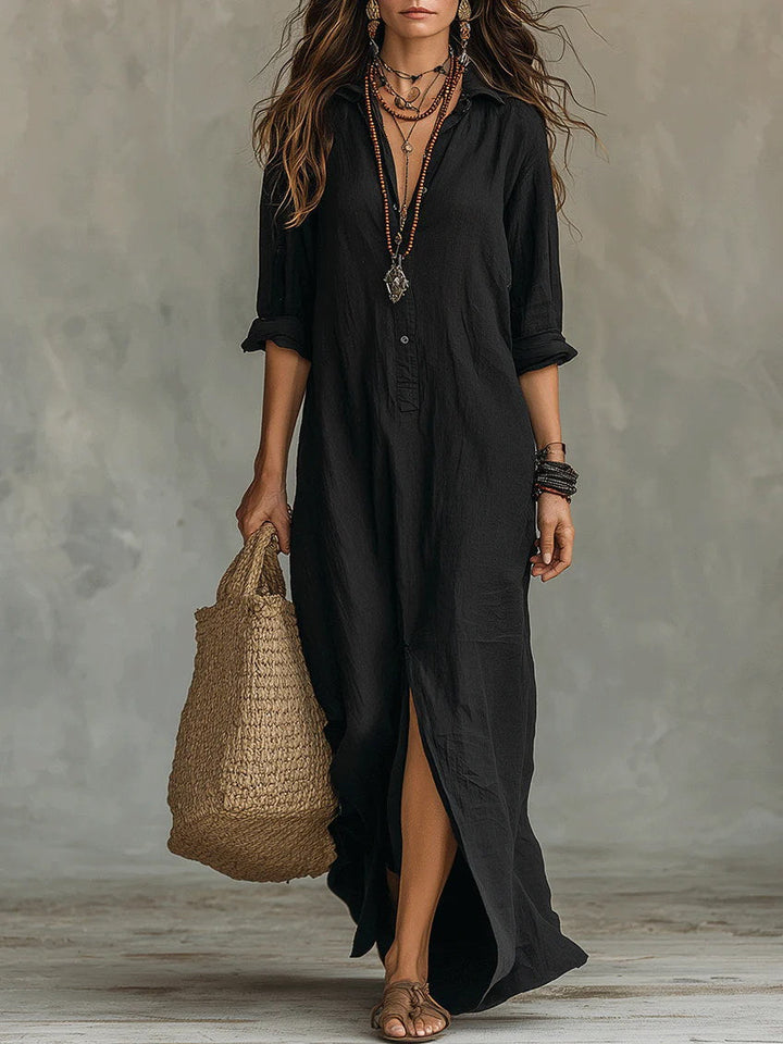 Justine | Robe Longue Boutonnée