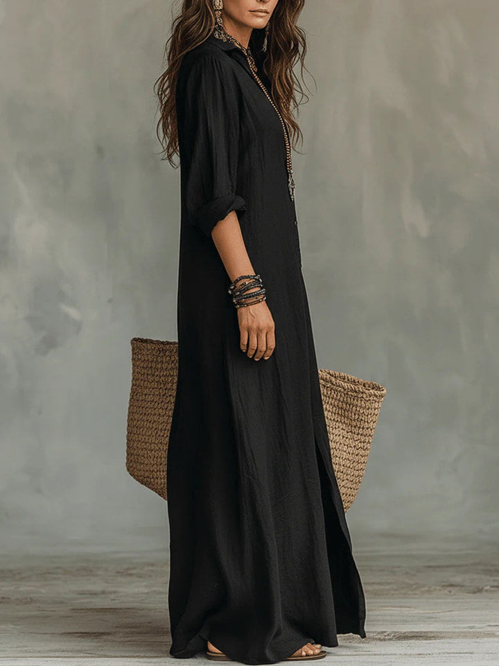Justine | Robe Longue Boutonnée