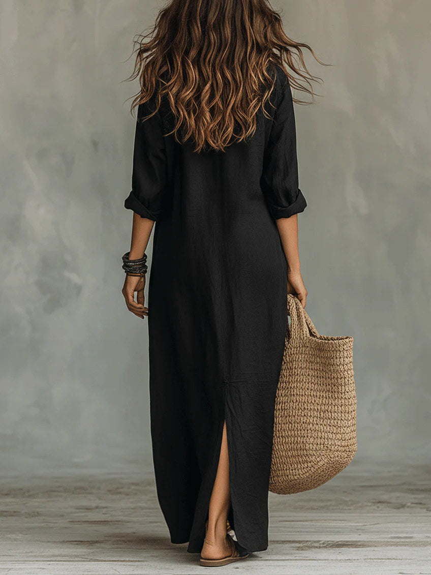 Justine | Robe Longue Boutonnée