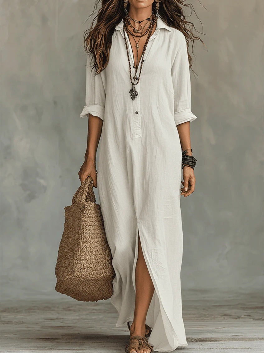 Justine | Robe Longue Boutonnée
