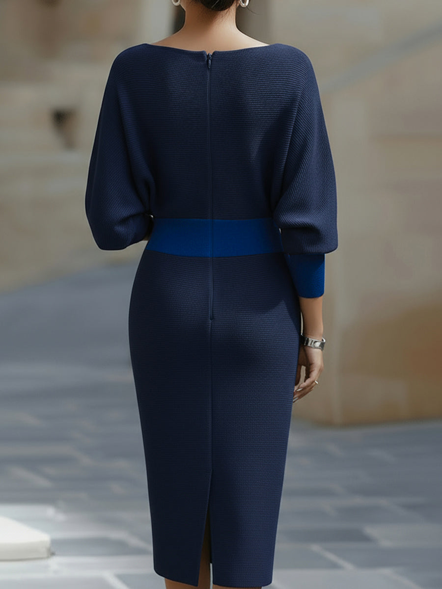 Maud | Robe midi drapée blanche