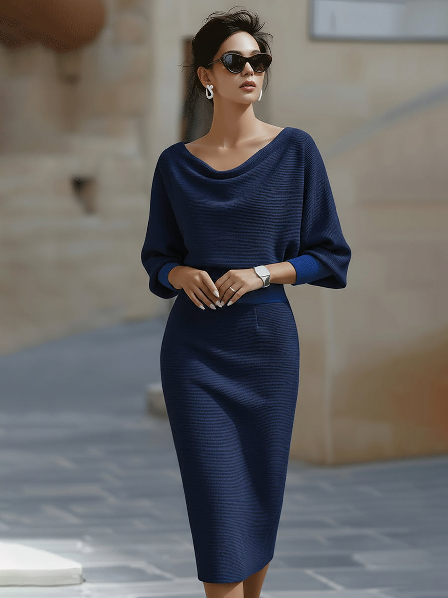 Maud | Robe midi drapée blanche