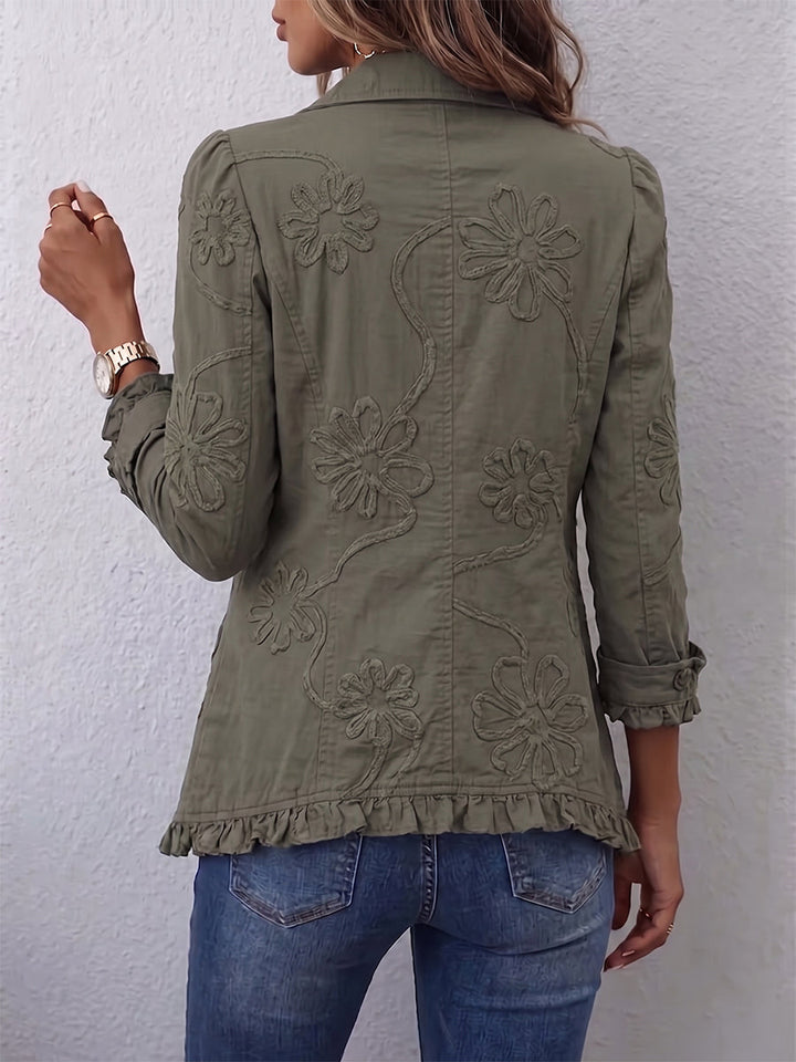 Andrée | Veste brodée à volants