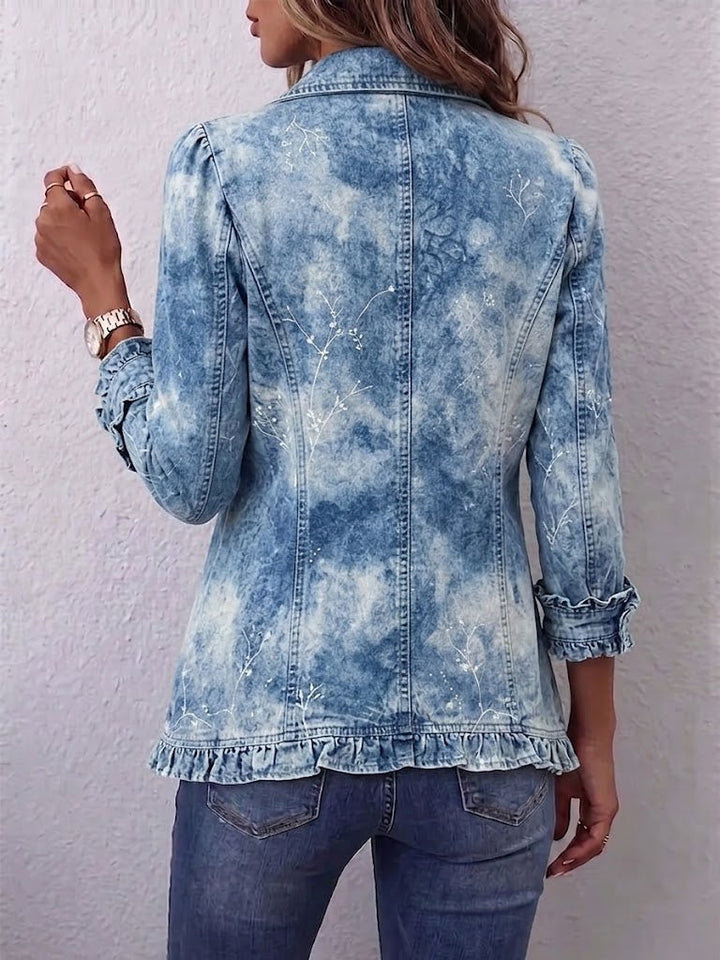 Ursule | Veste botanique à dégradé et volants
