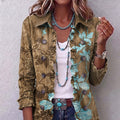 Floral olive et turquoise