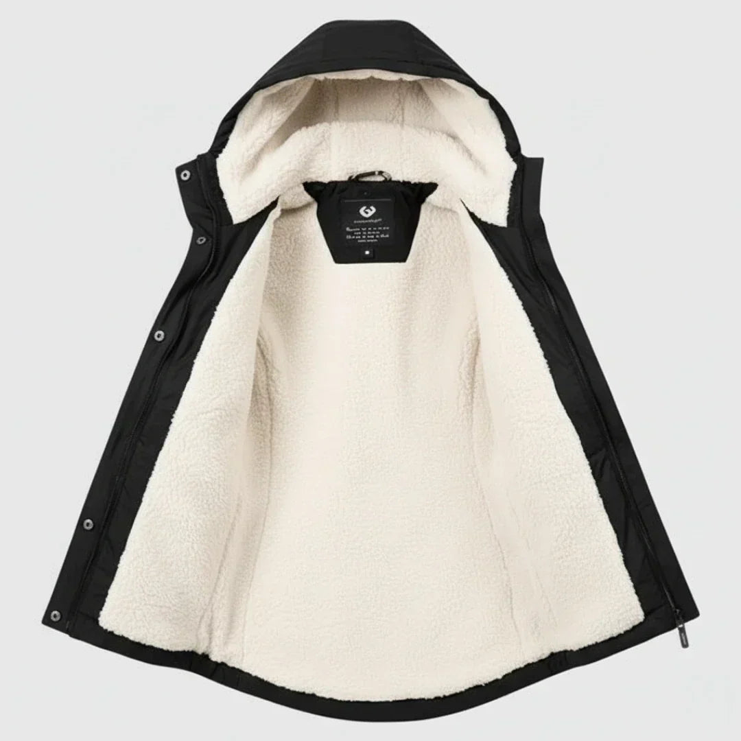 Océane | Parka doublée polaire à capuche