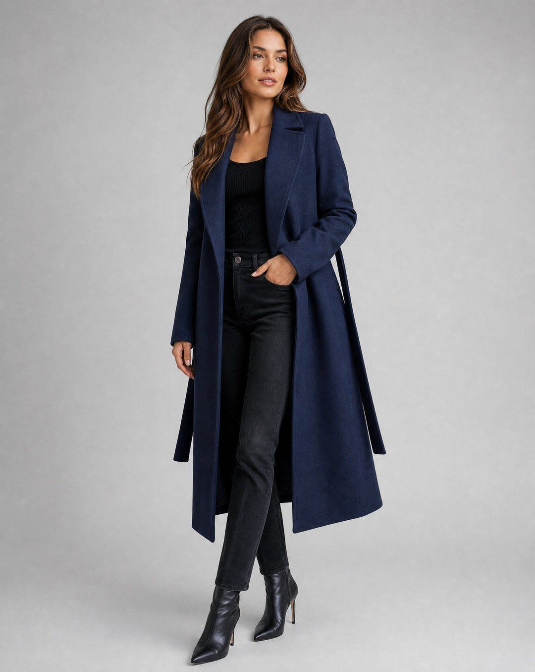 Malvina | Manteau long ceinturé