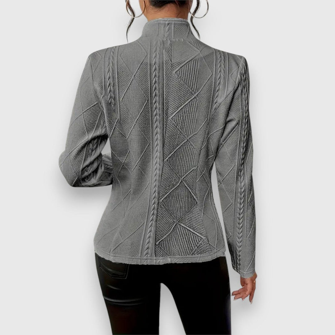 Dorine | Gilet texturé boutonné sur le devant