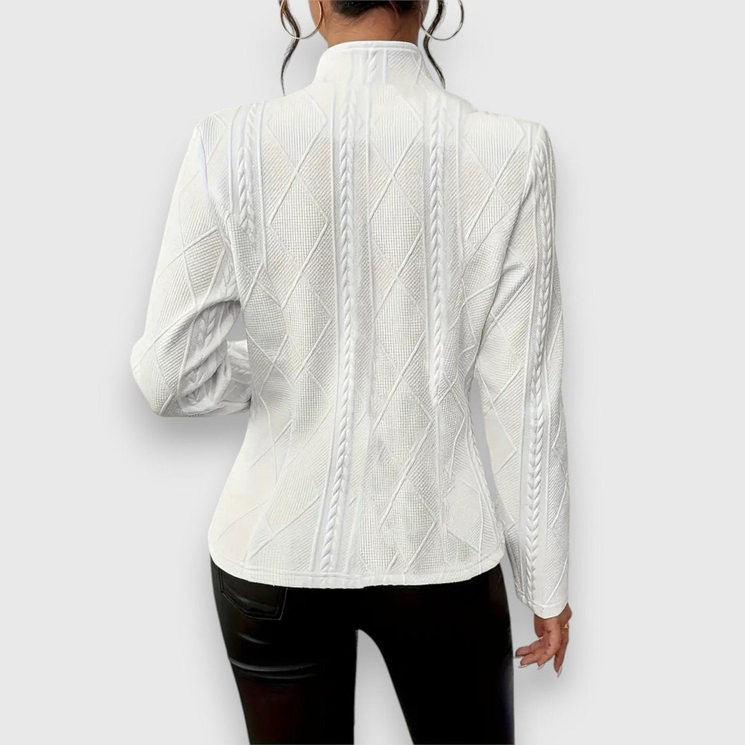 Dorine | Gilet texturé boutonné sur le devant