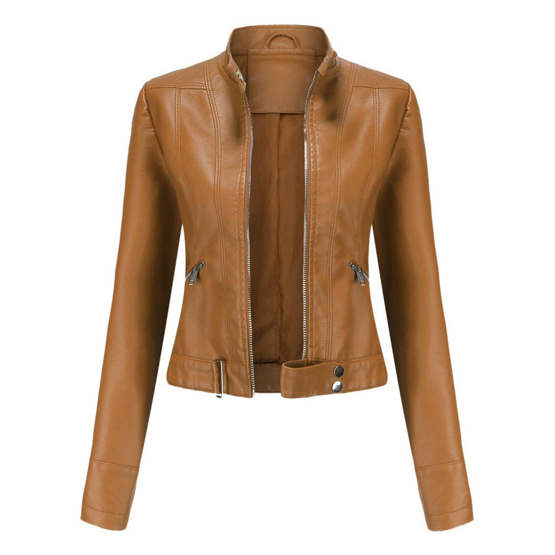 Armande | Veste de moto courte à col montant