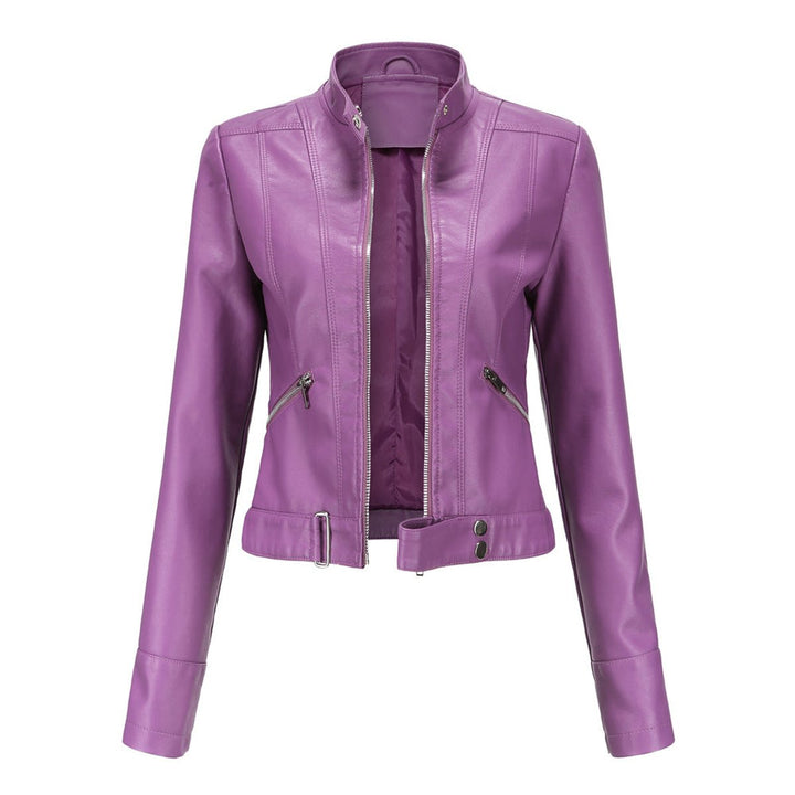 Armande | Veste de moto courte à col montant