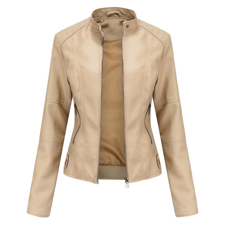 Gwendoline | Veste motarde à col montant