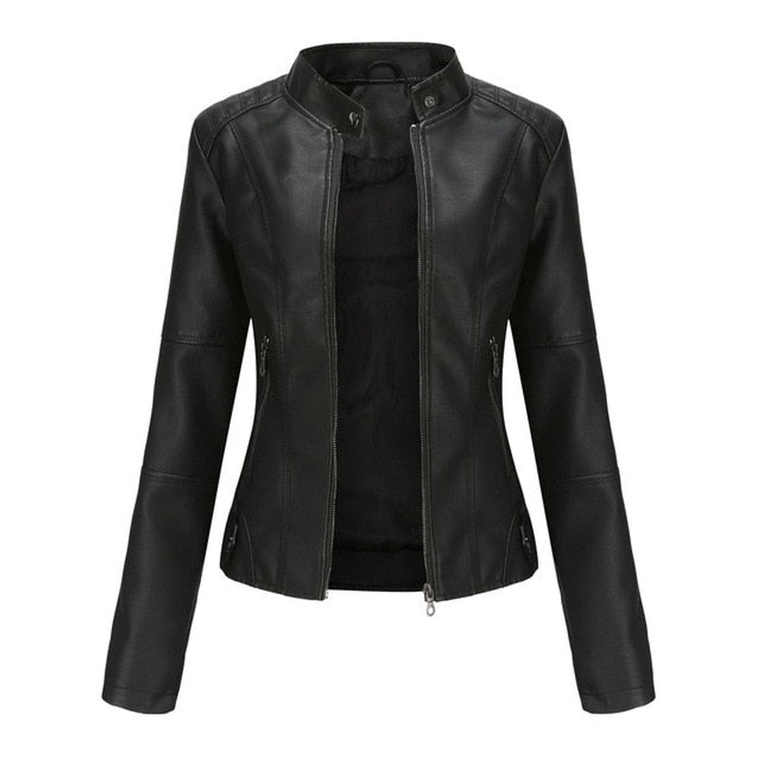 Gwendoline | Veste motarde à col montant