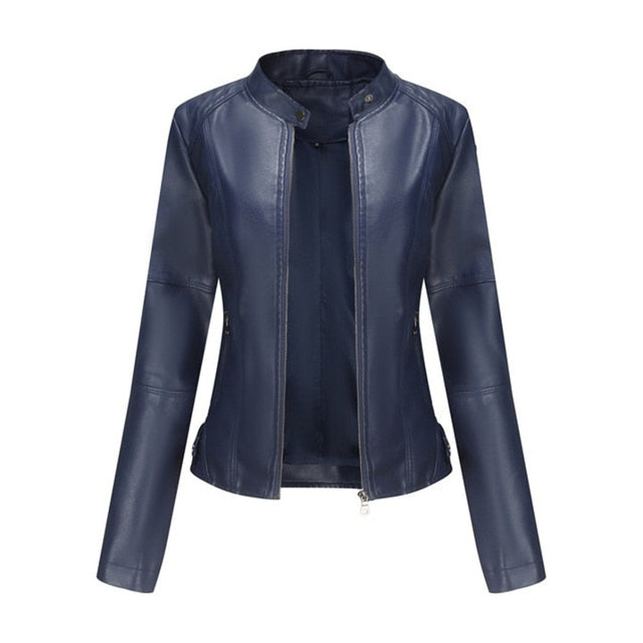 Gwendoline | Veste motarde à col montant