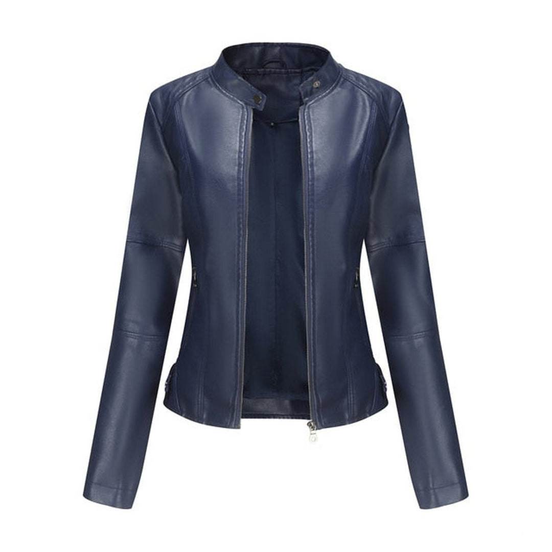 Gwendoline | Veste motarde à col montant
