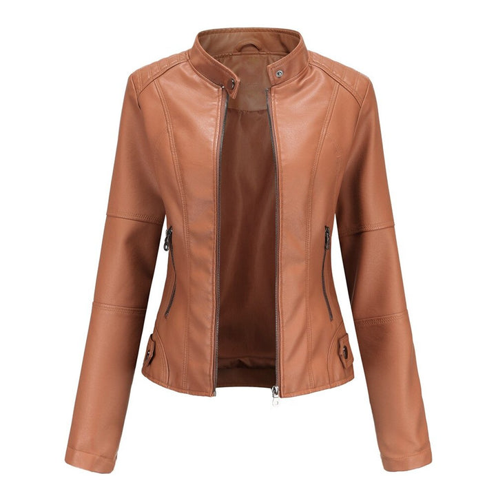 Gwendoline | Veste motarde à col montant