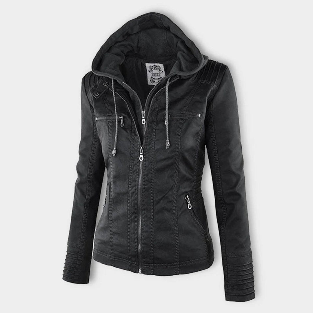 Muriel | Veste moto à capuche amovible