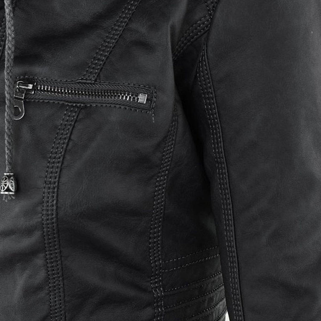 Muriel | Veste moto à capuche amovible