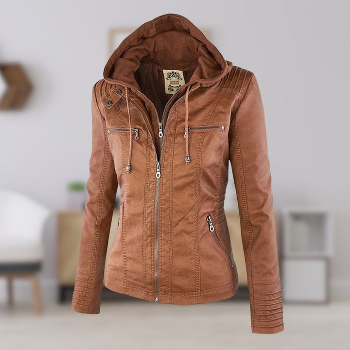 Muriel | Veste moto à capuche amovible