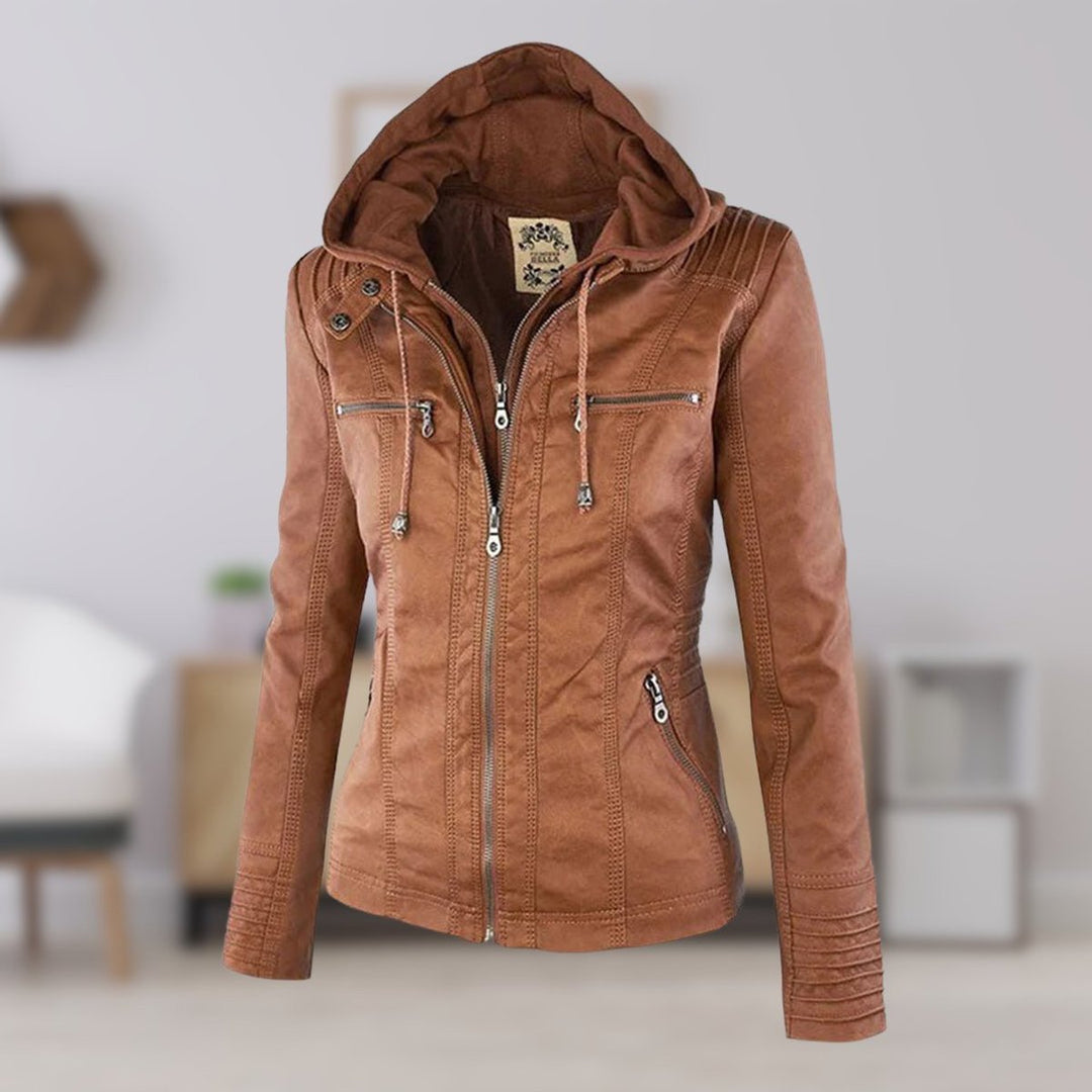 Muriel | Veste moto à capuche amovible