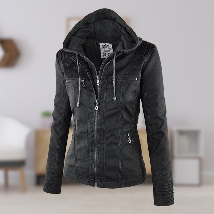 Muriel | Veste moto à capuche amovible