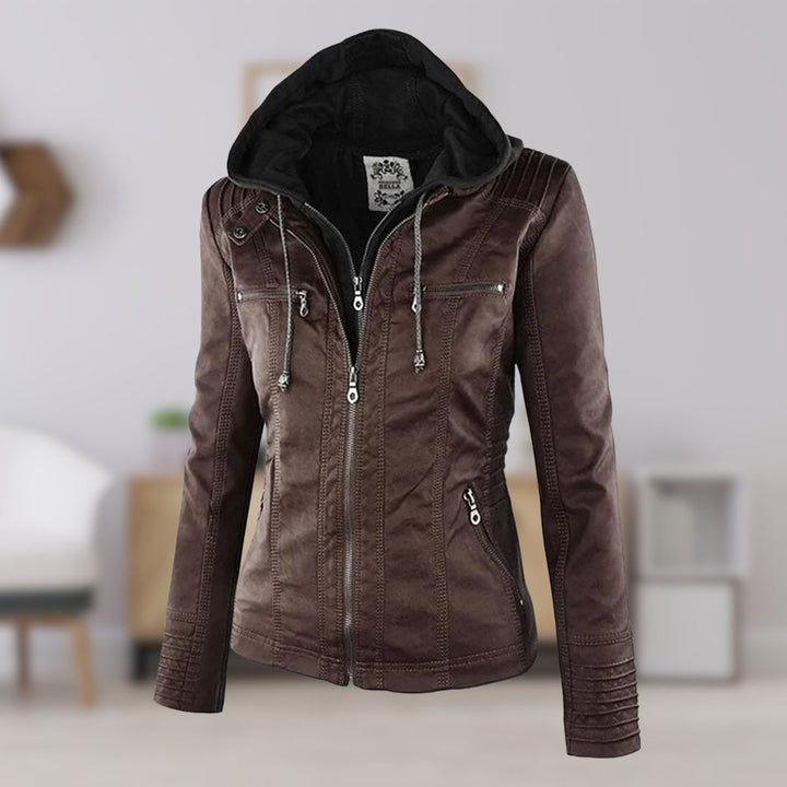 Muriel | Veste moto à capuche amovible