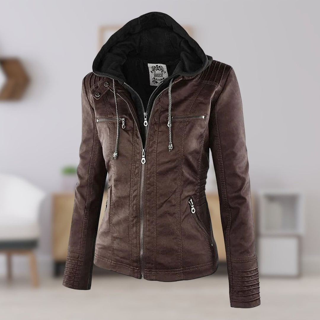 Muriel | Veste moto à capuche amovible