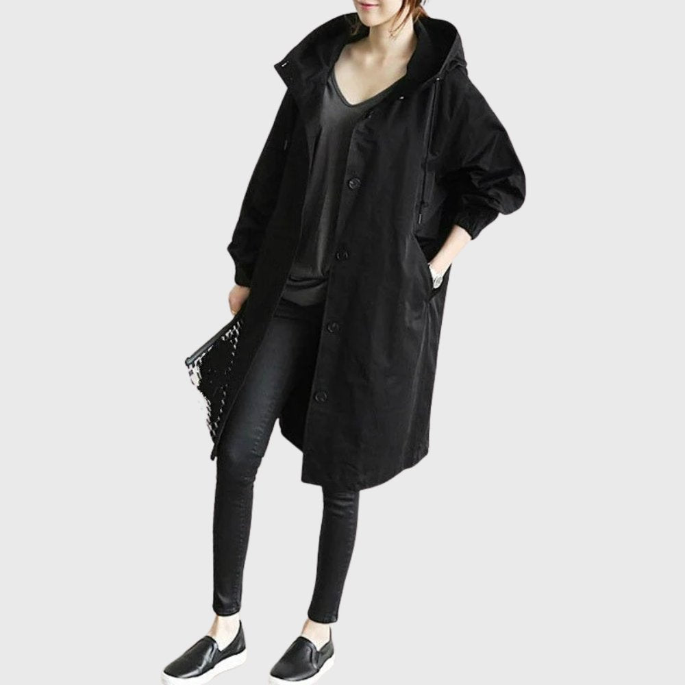 Marie-Laure | Trench long à capuche