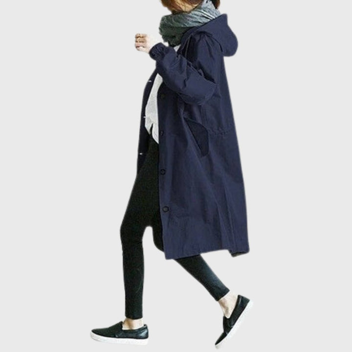 Marie-Laure | Trench long à capuche
