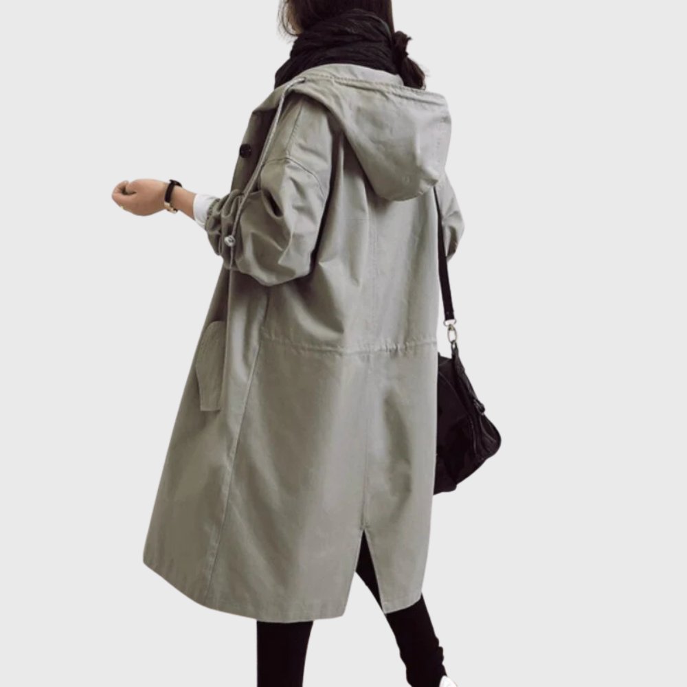 Marie-Laure | Trench long à capuche
