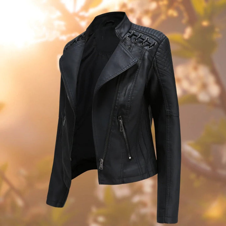 Olga | Veste zippée style motard