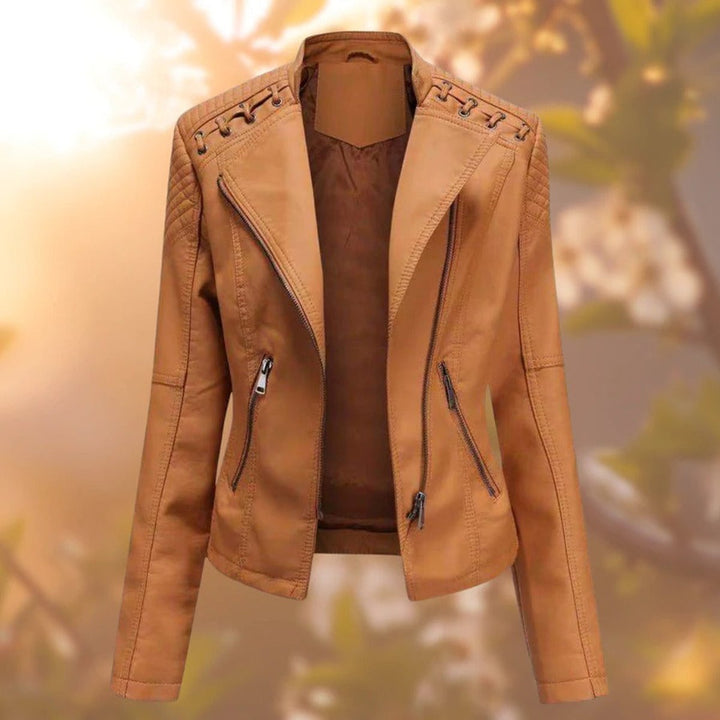 Olga | Veste zippée style motard