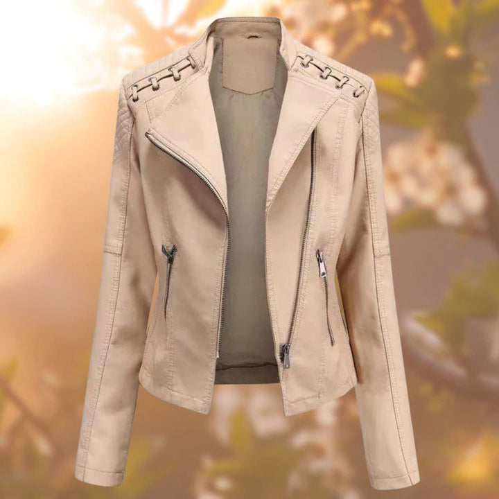 Olga | Veste zippée style motard