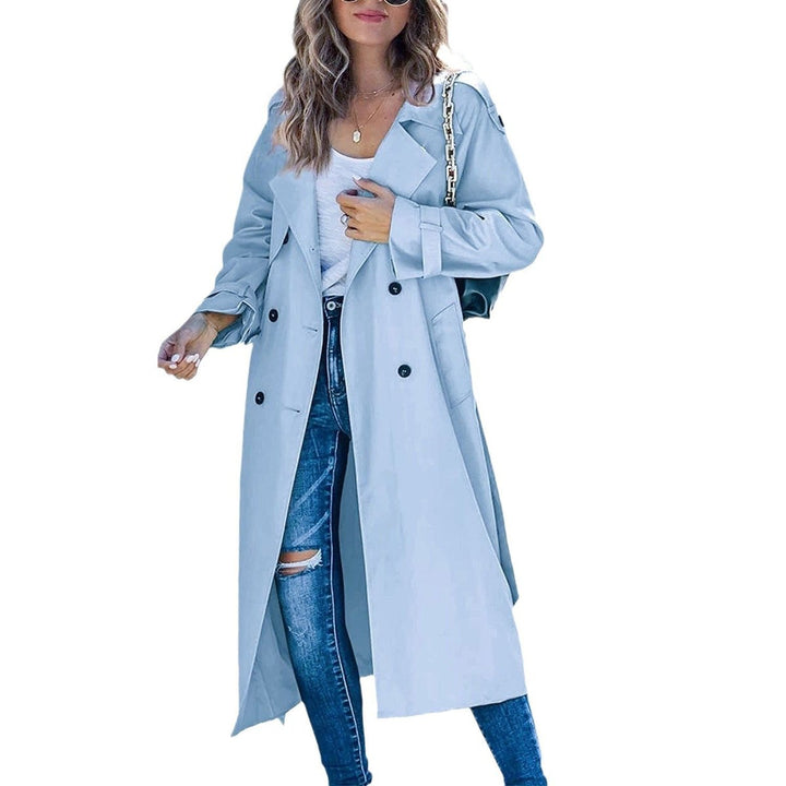 Nina | Trench long croisé ceinturé