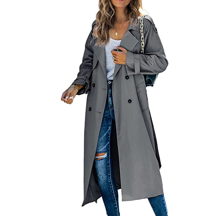 Nina | Trench long croisé ceinturé