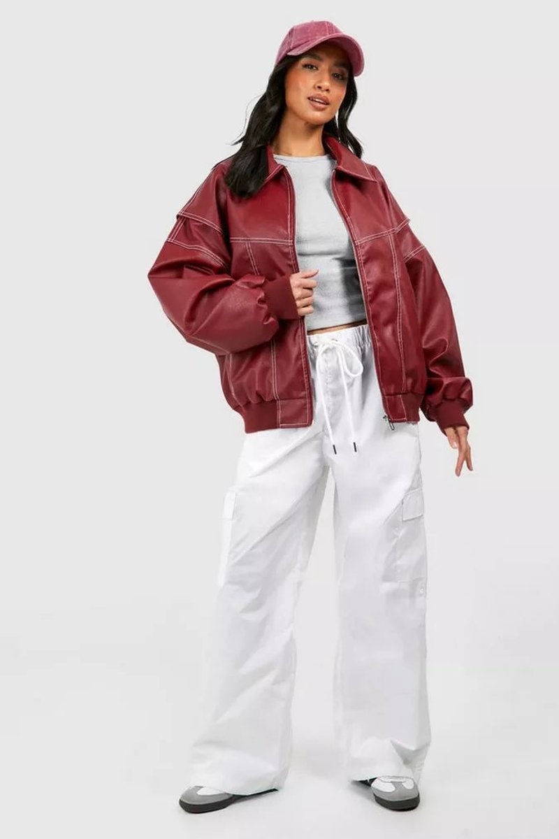 Sarah | Veste bomber à coutures contrastées
