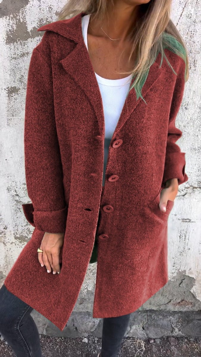 Lison | Manteau long à revers