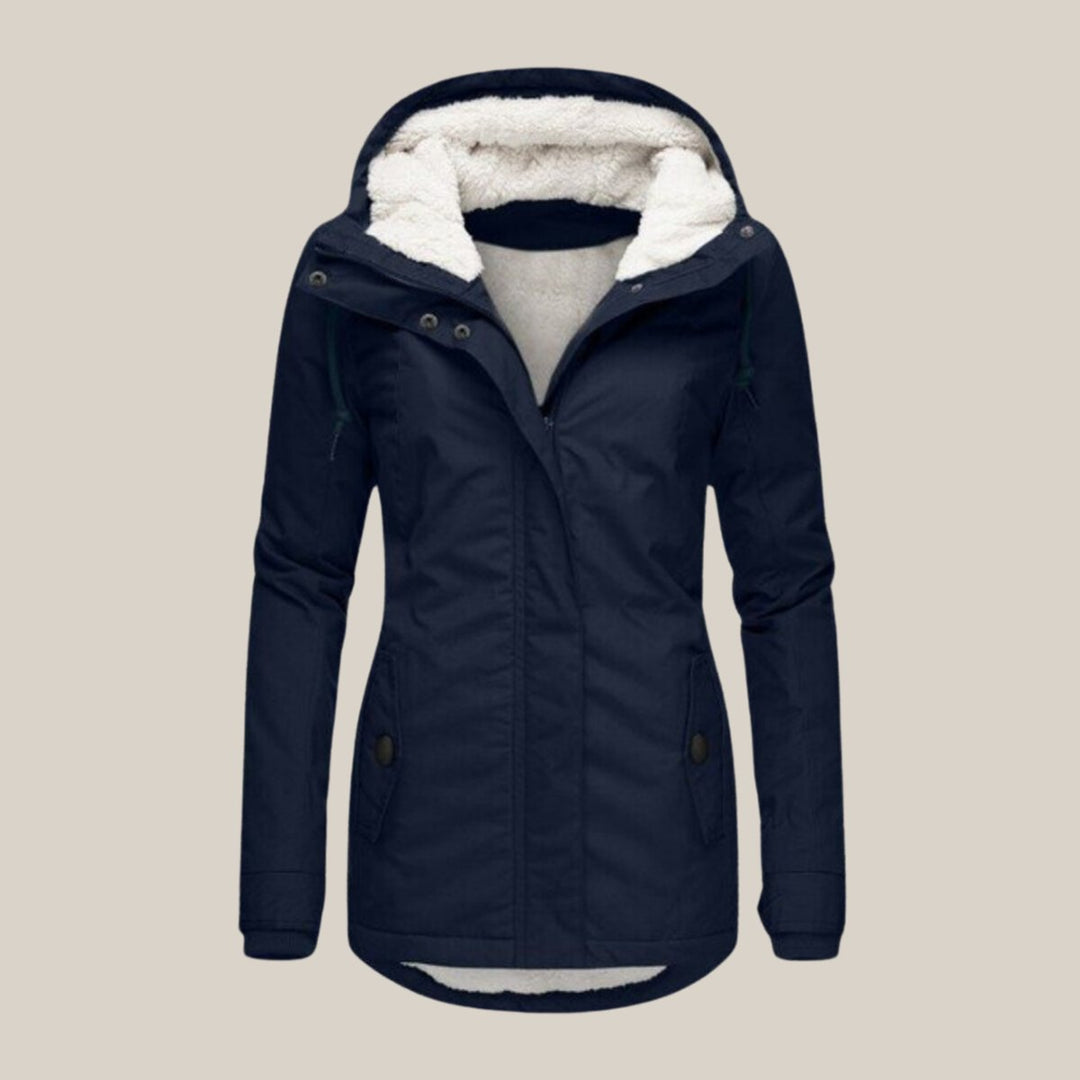 Marie-Cécile | Veste matelassée à capuche doublée sherpa