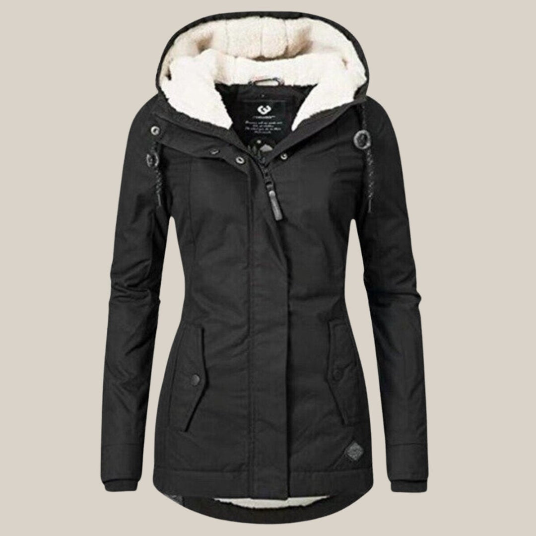 Marie-Cécile | Veste matelassée à capuche doublée sherpa