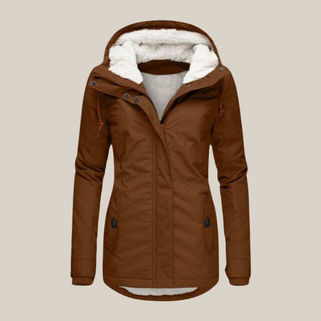 Marie-Cécile | Veste matelassée à capuche doublée sherpa