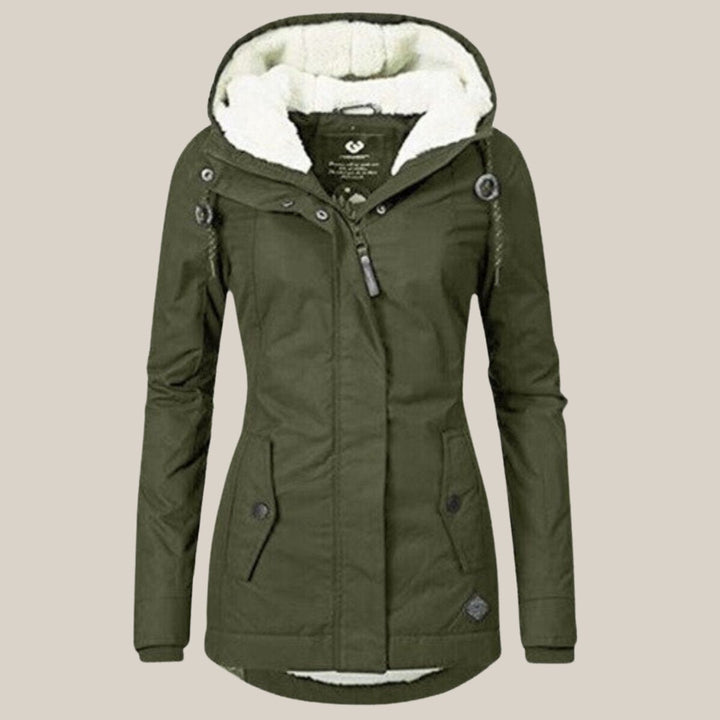 Marie-Cécile | Veste matelassée à capuche doublée sherpa