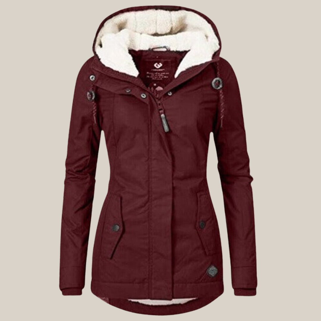 Marie-Cécile | Veste matelassée à capuche doublée sherpa